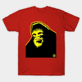 Mad Bigfoot Angry Sasquatch Retro Vintage Bust Cartoon Art T-Shirt